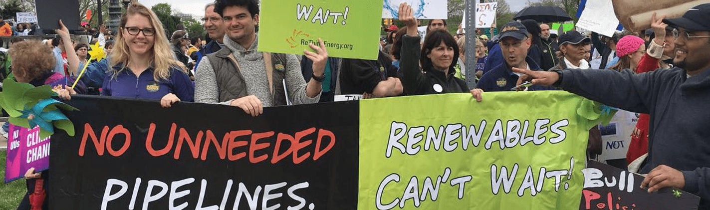 A rally for renewable energy, backed by a social impact agency
