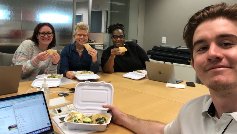 Taft staff enjoying Taco Tuesday